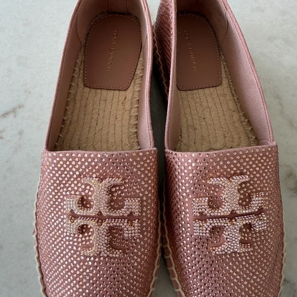 TORY BURCH ROSE SHIMMER ESPADRILLE SHOES!!! New in box! 7